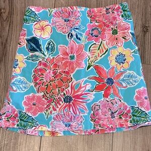 J Bailey Girls 10 Skort Blue and Pink Floral Skirt